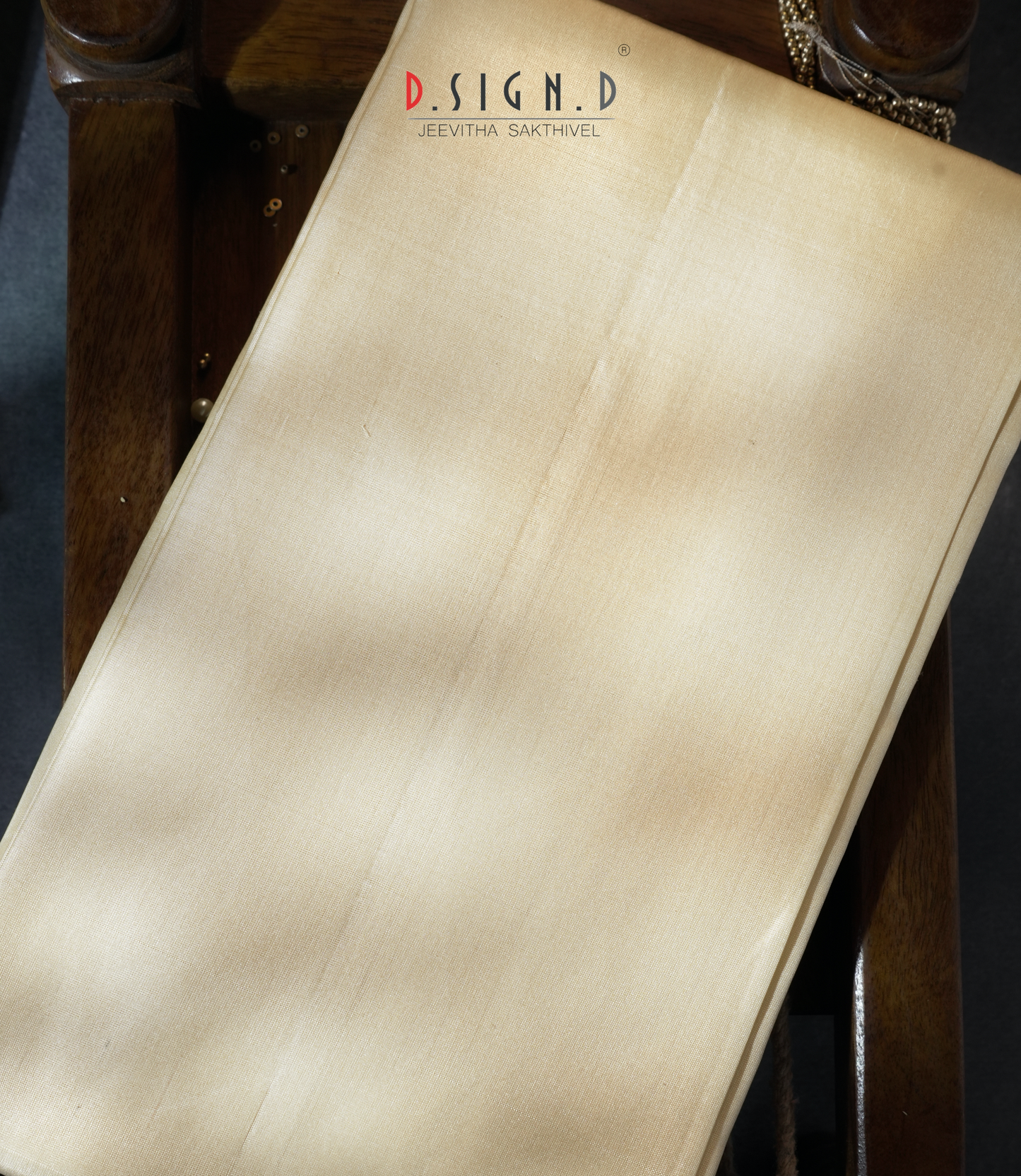 Handwoven Sandal Pure Silk Dhoti with Angavastram - Stripe design