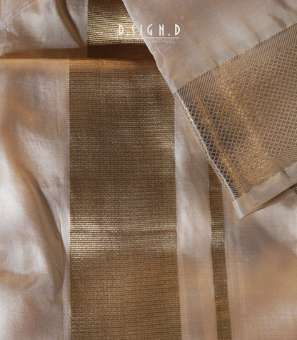 PURE MIX ROSE GOLD SILK DHOTI SET WITH SHIRT