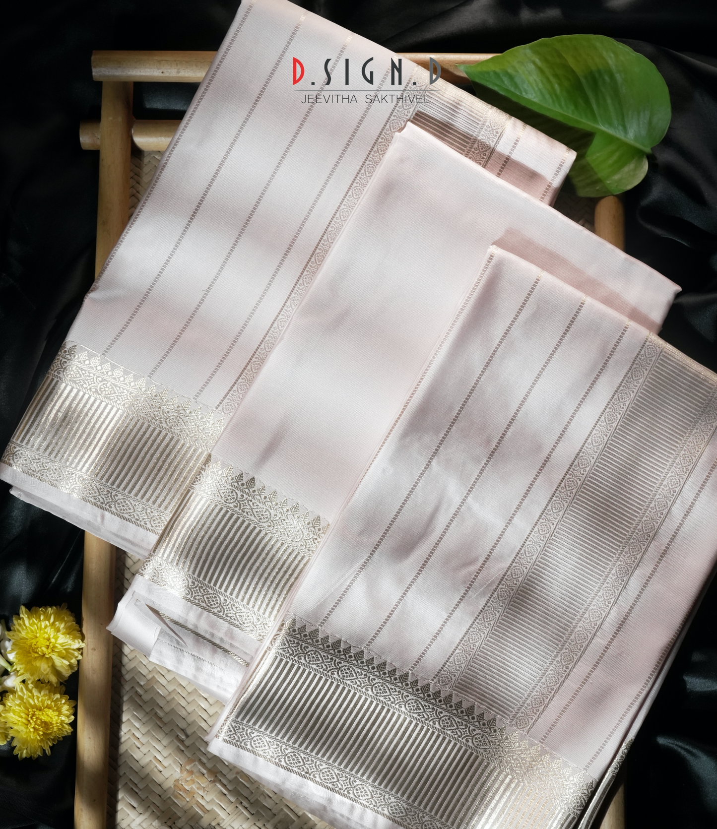 Prim Rose soft silk dhoti Set - Bridal