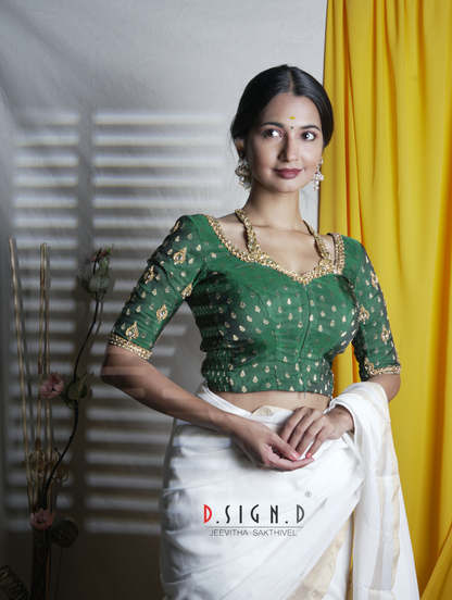 Nila Size flex Blouse - Green