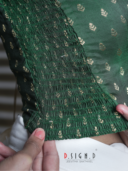 Nila Size flex Blouse - Green