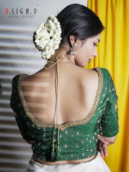 Nila Size flex Blouse - Green