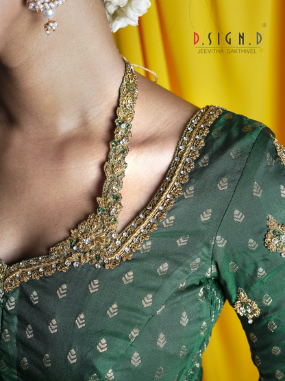 Nila Size flex Blouse - Green