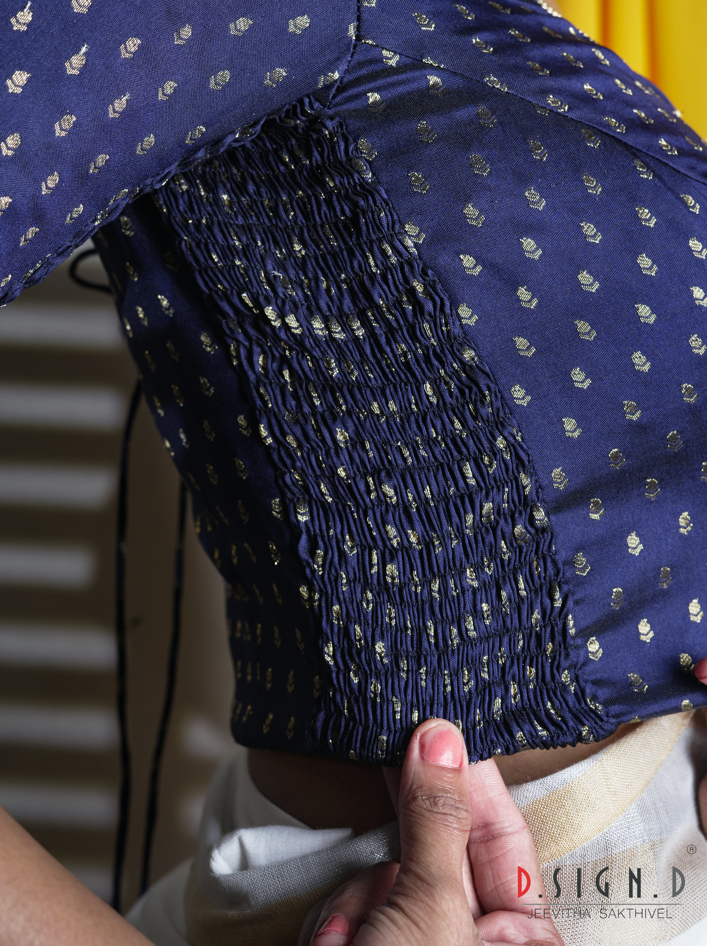 Nila Size flex Blouse - Navy
