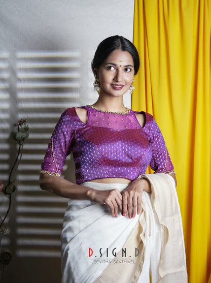 Nila Size flex Blouse - purple