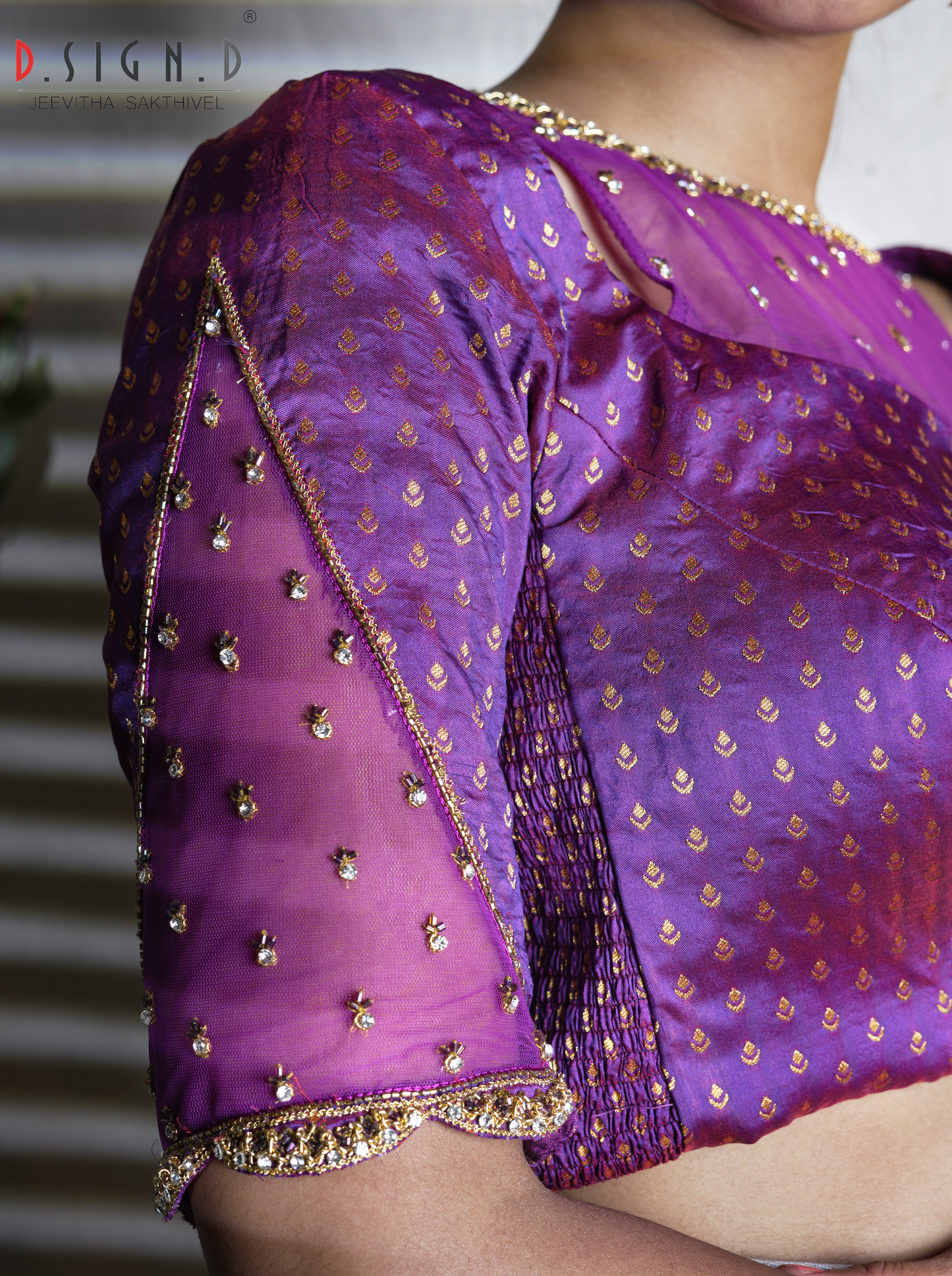 Nila Size flex Blouse - purple