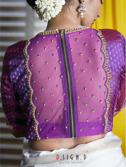 Nila Size flex Blouse - purple