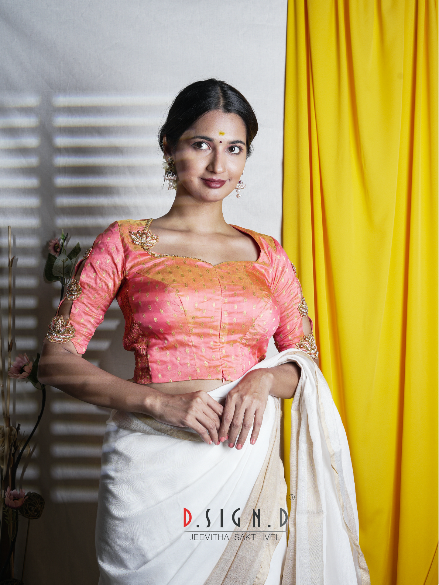 Nila Size flex Blouse - peach