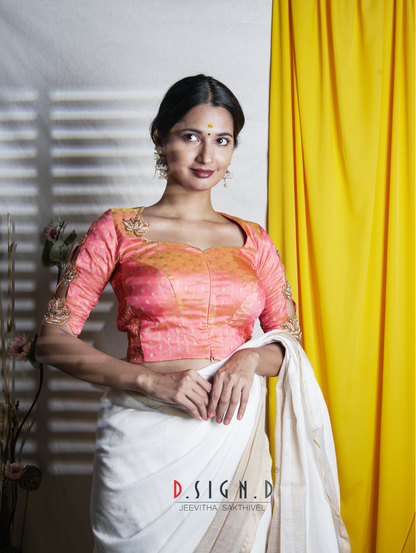 Nila Size flex Blouse - peach