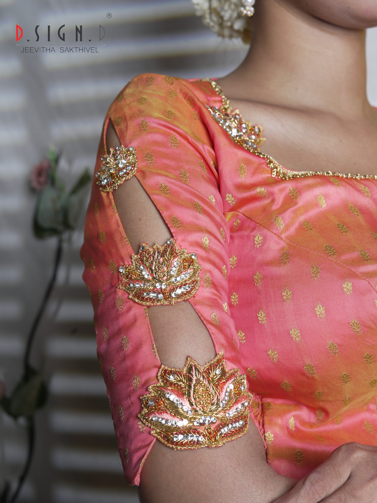 Nila Size flex Blouse - peach
