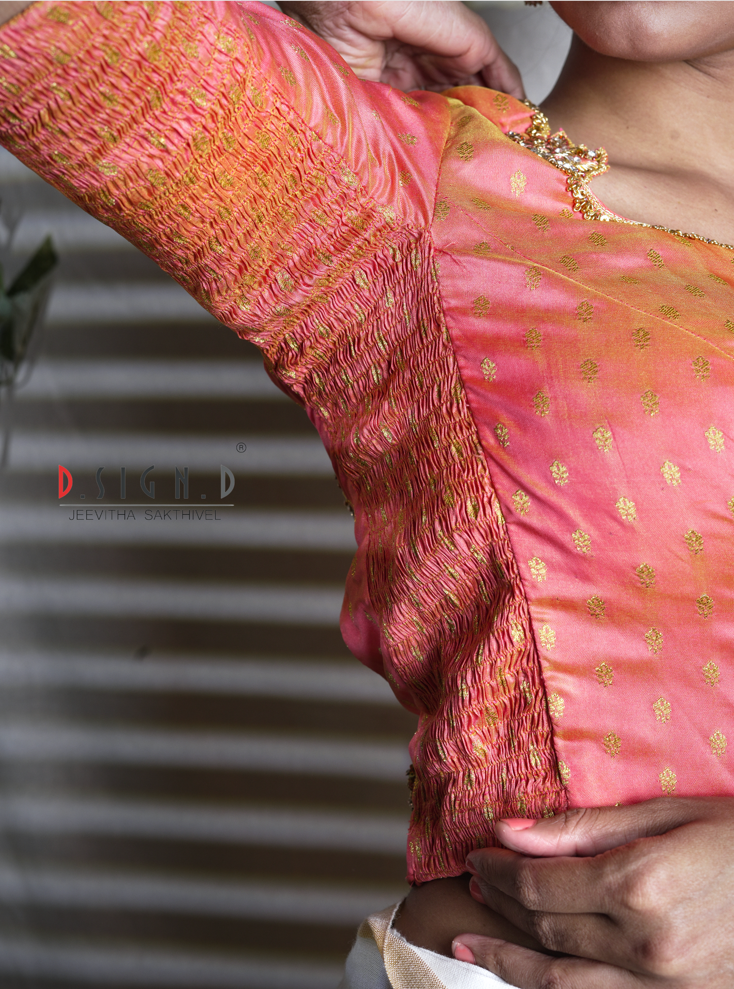 Nila Size flex Blouse - peach