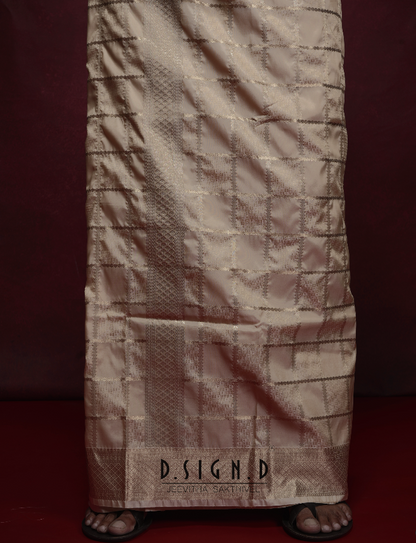 GOLD SIRU KATTAM SOFT SILK DHOTI SET