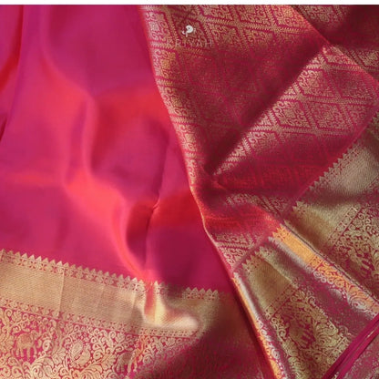 Floral Printed Kanjeevaram Silk Saree
