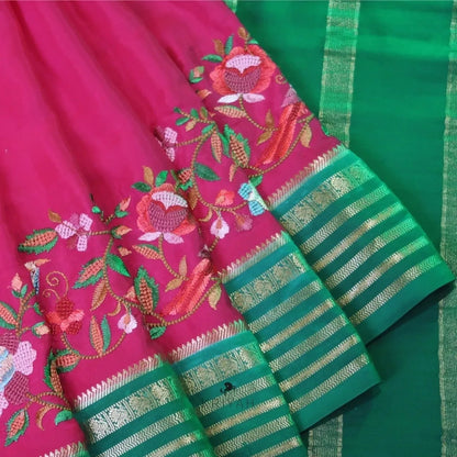 EMBROIDERED SOFT SILK SAREE