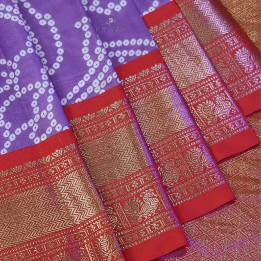 GADWAL BANDHINI PRINTED SILK SAREE