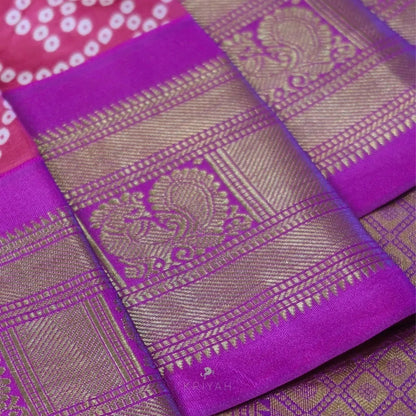 GADWAL BANDHINI PRINTED SILK SAREE