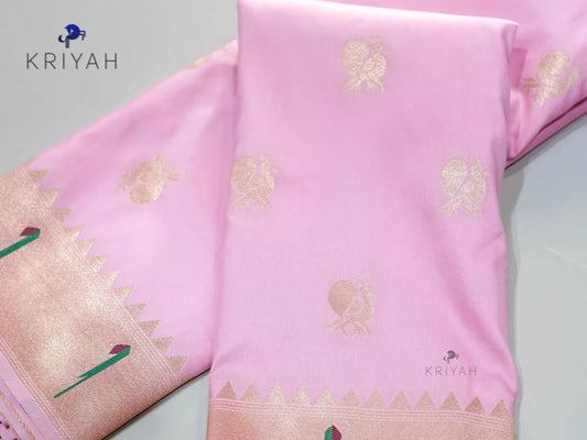 Pink Paithani saree