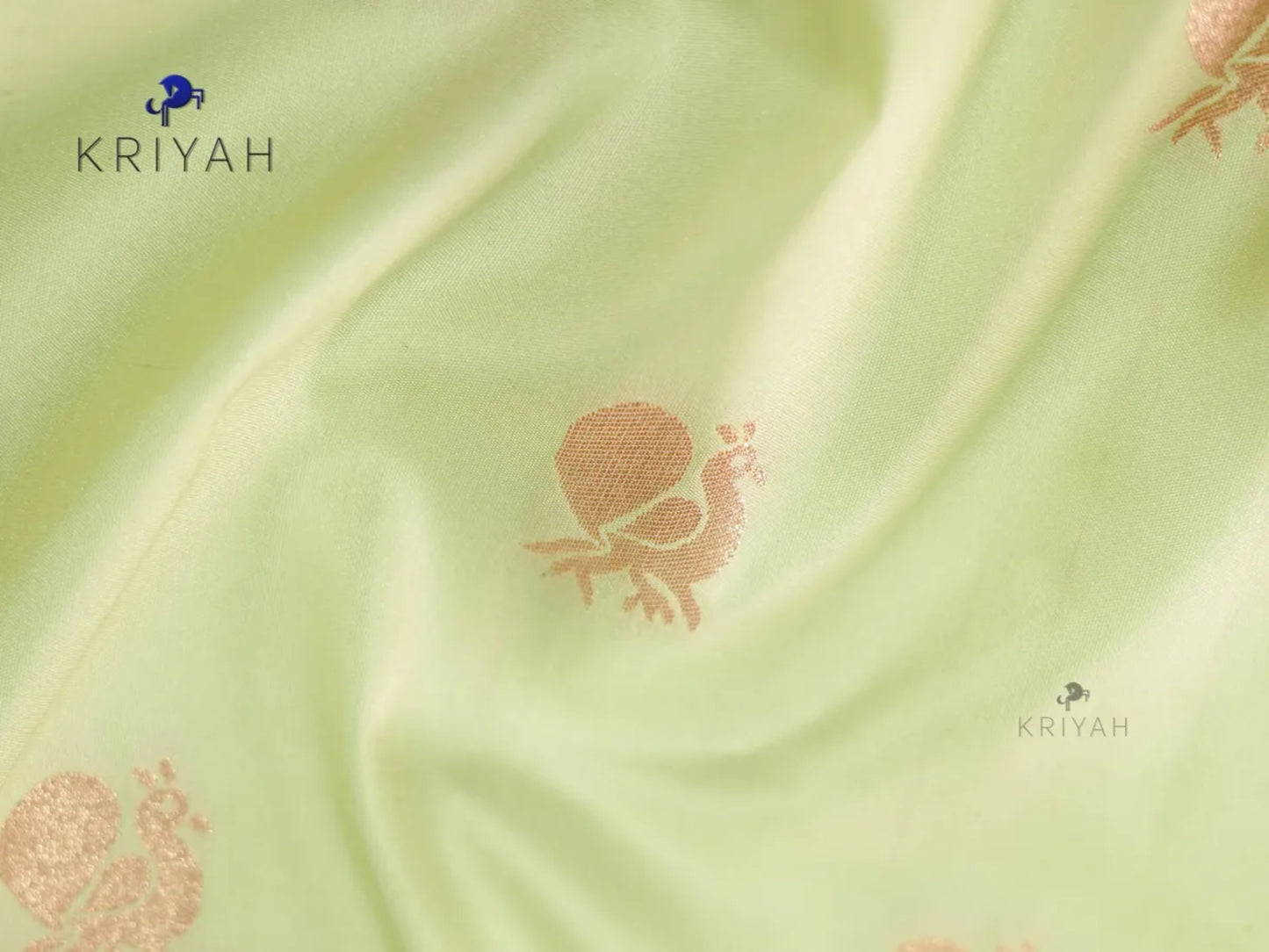 Pastel Green Paithani saree