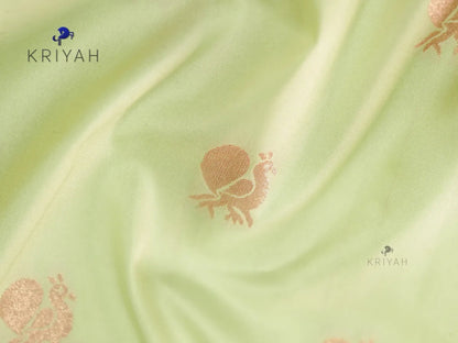 Pastel Green Paithani saree