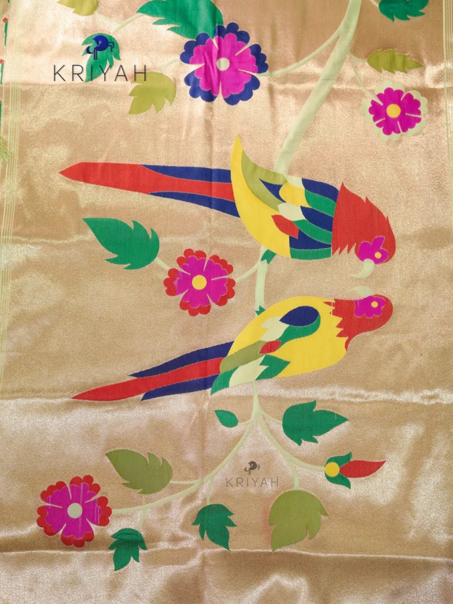 Pastel Green Paithani saree