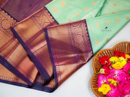 SEAFOAM GREEN VAIRA OOSI SAREE