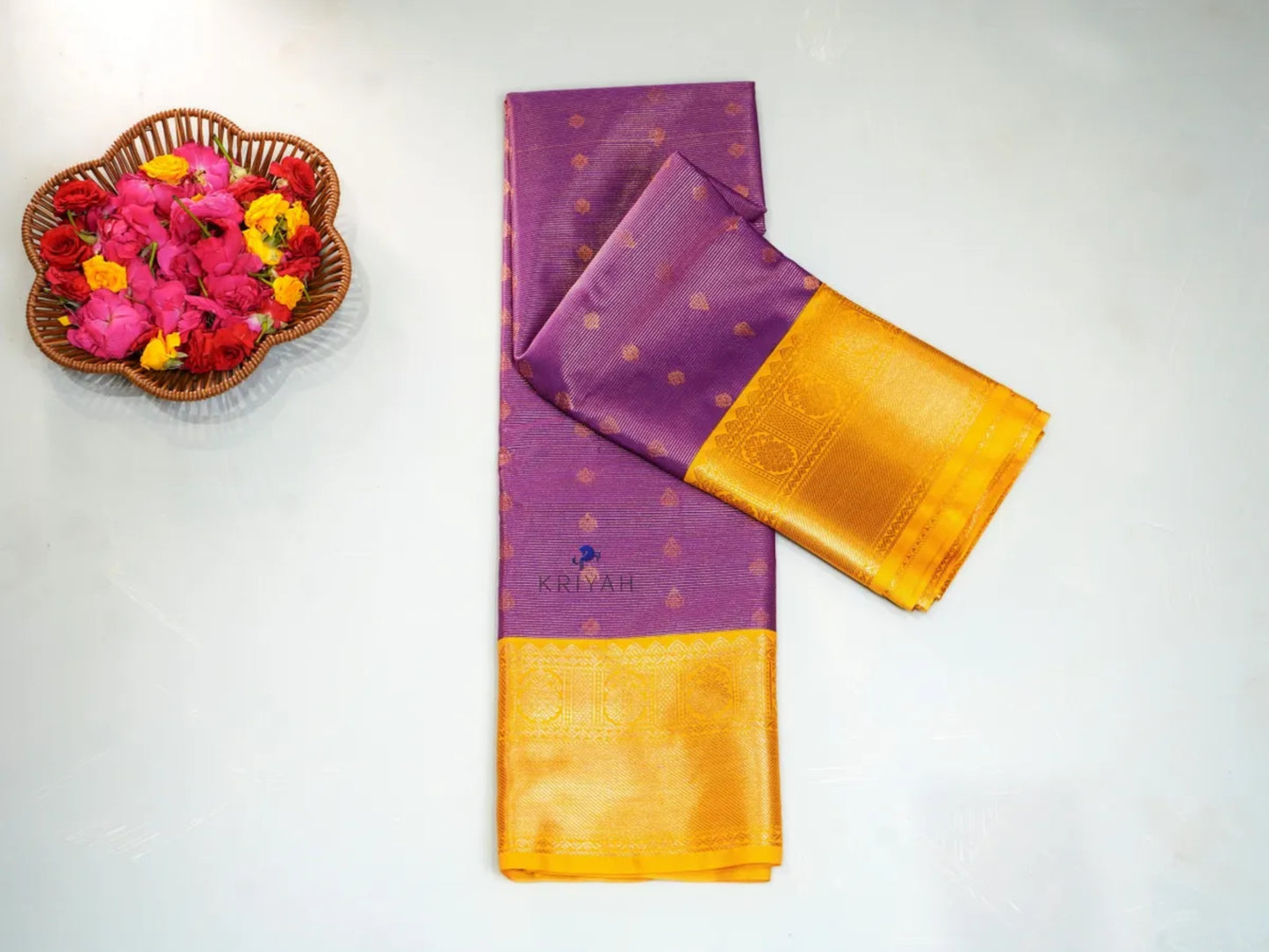 Plum vaira oosi saree