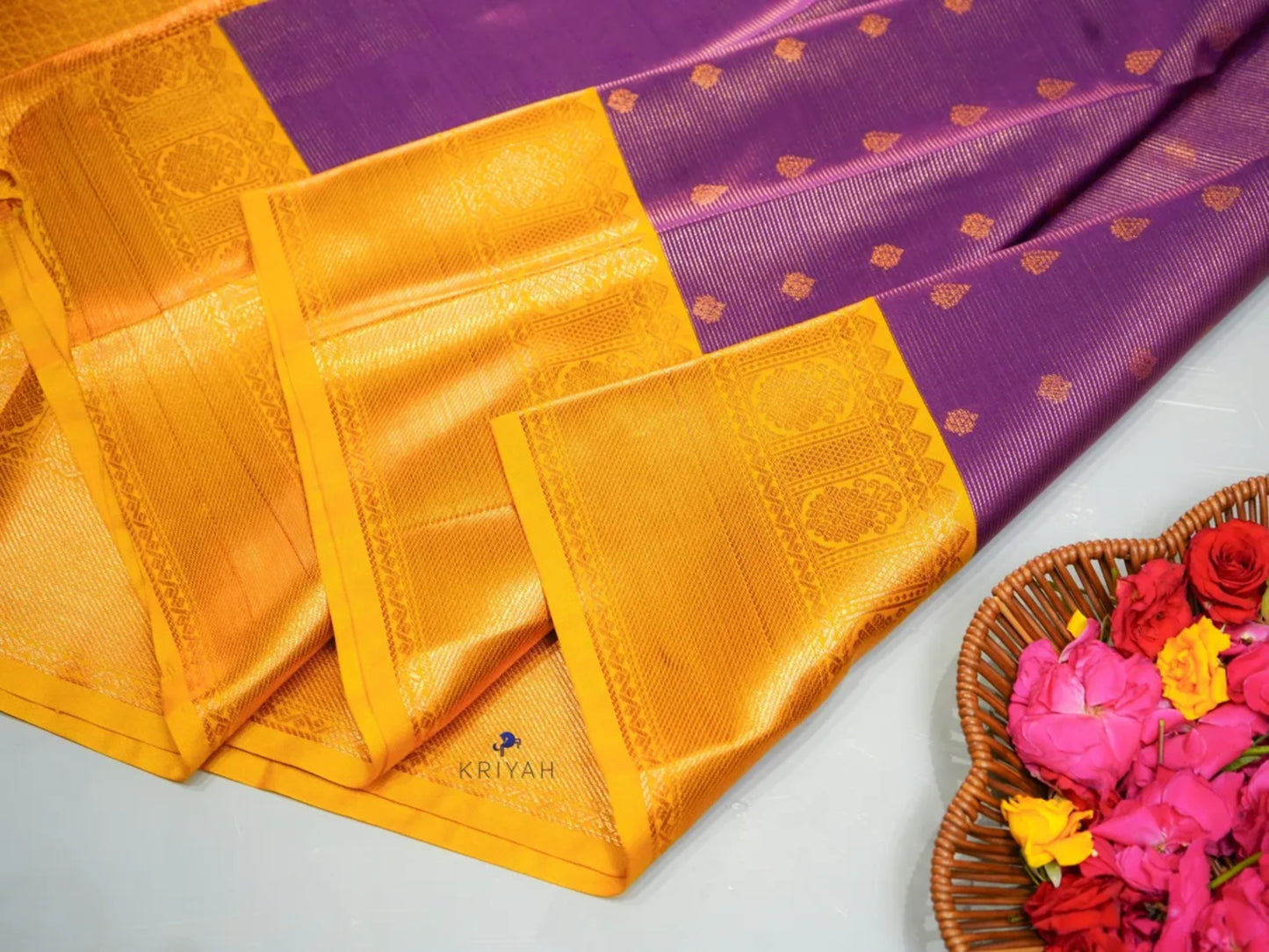 Plum vaira oosi saree