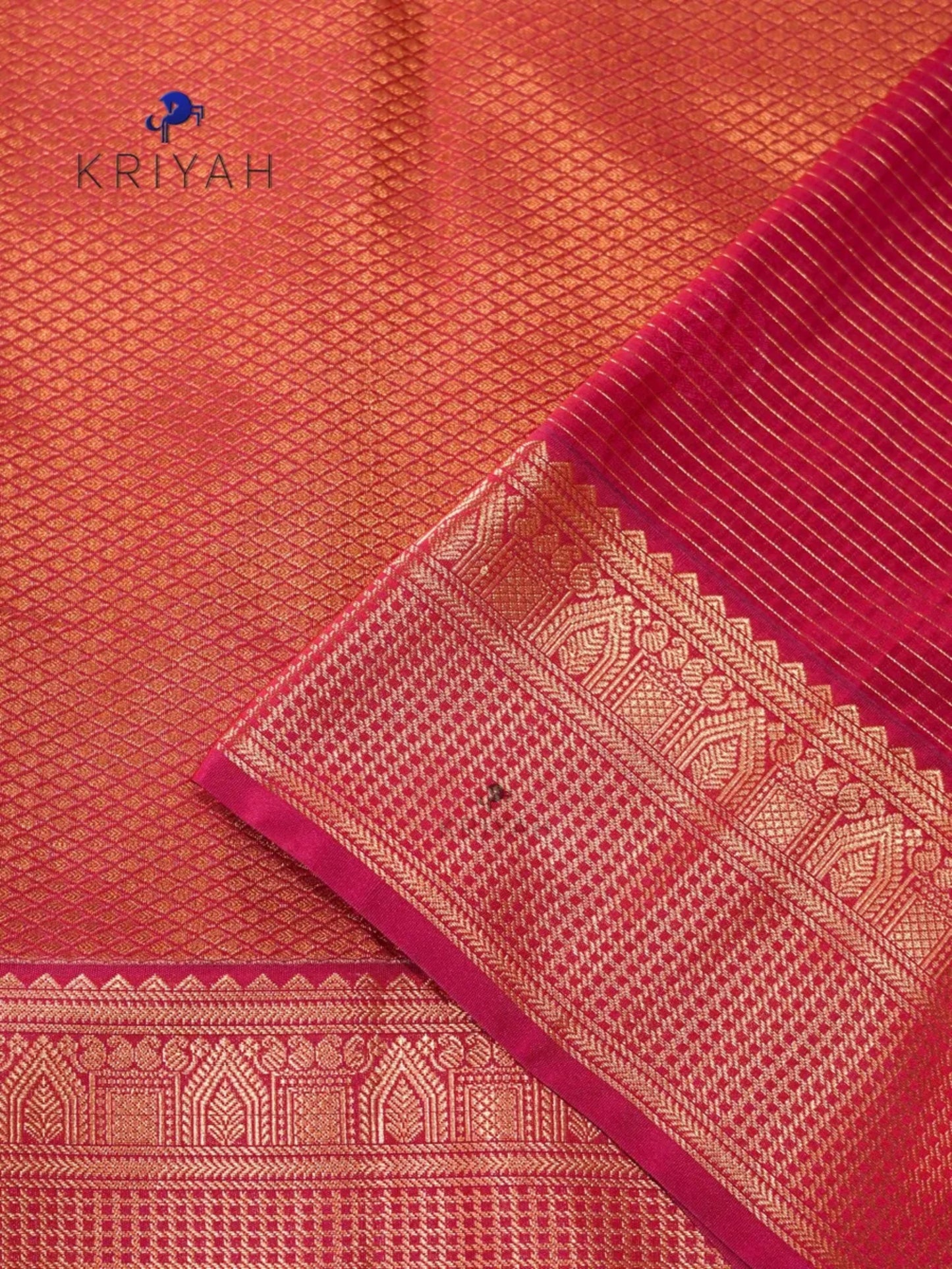 Oyster Grey Zari Kattam saree