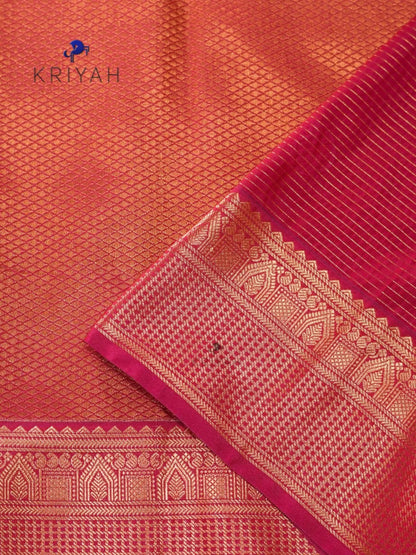 Oyster Grey Zari Kattam saree