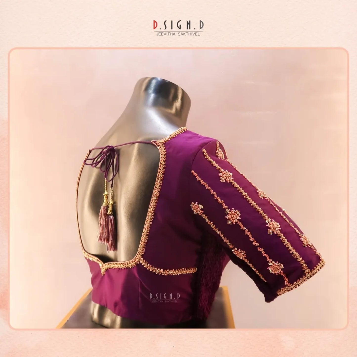 Purple Embroidery Size Flex blouse