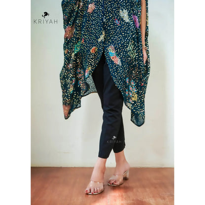 Teal Batwing Kaftan