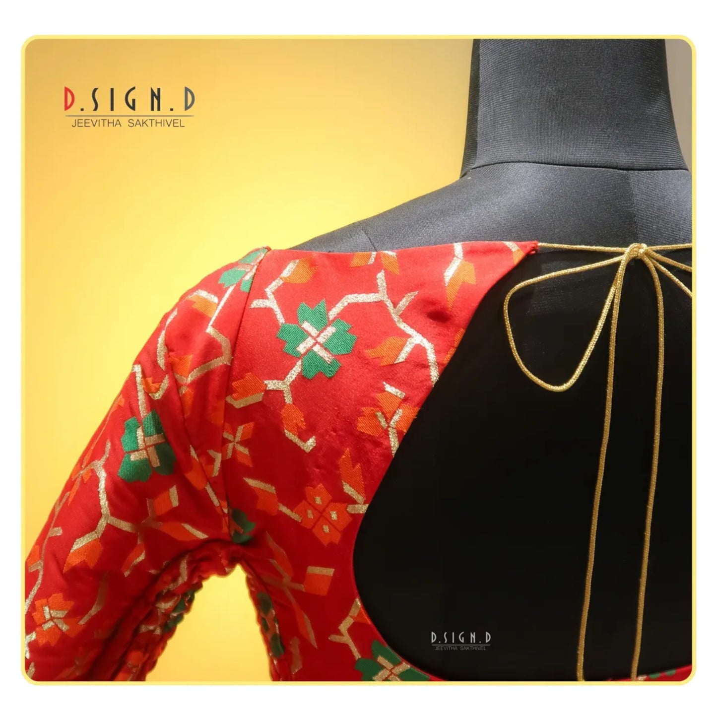 Red Banaras Size Flex blouse