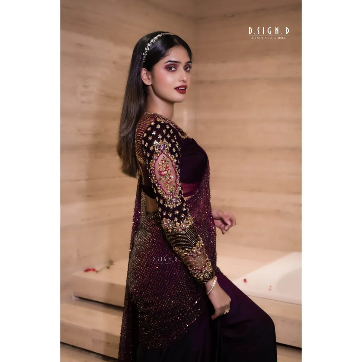 wine 1 Minute saree