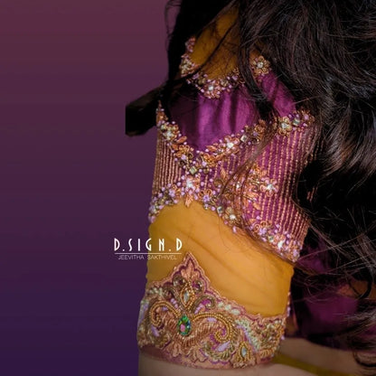 Mustard Silk Half Saree