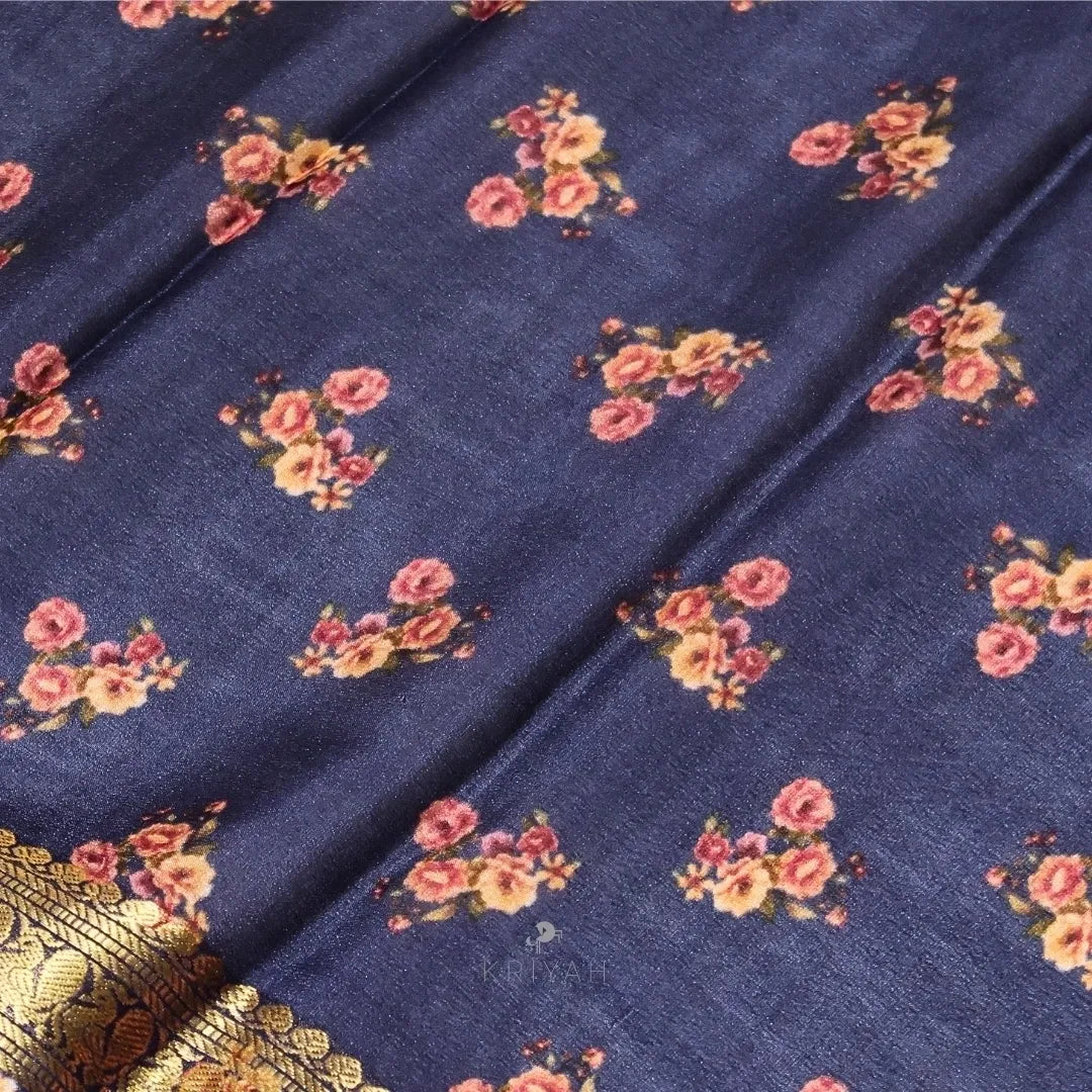 PRINTED CREPE SAREE