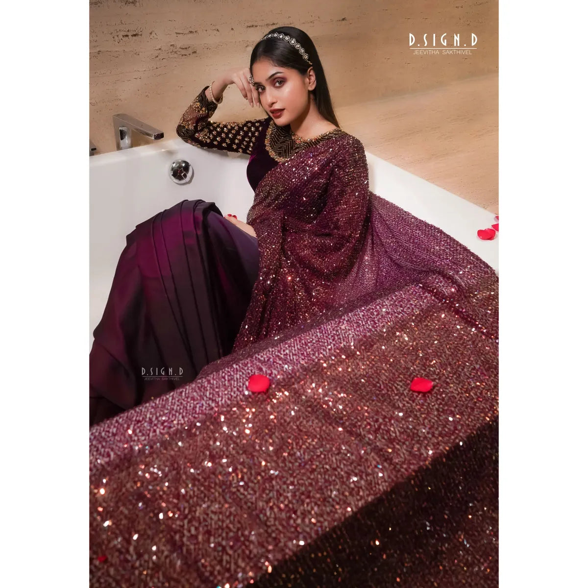 wine 1 Minute saree