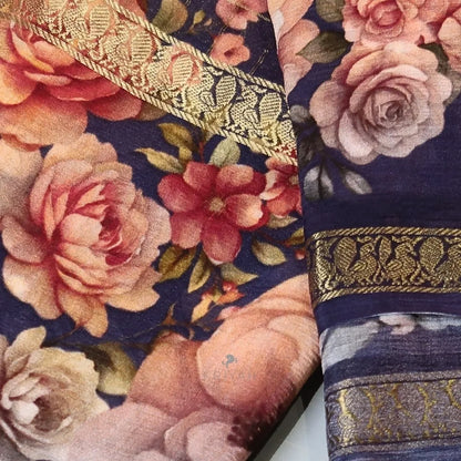 PRINTED CREPE SAREE