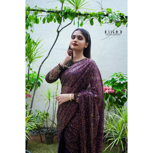 wine 1 Minute saree