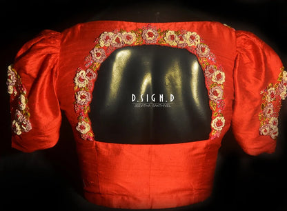 Red Rosette Blouse