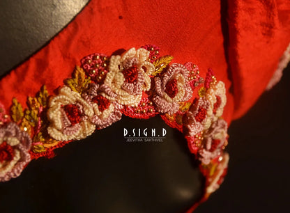 Red Rosette Blouse