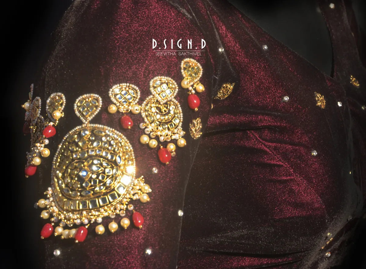 Windsor wine Velvet Blouse