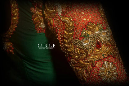 Green cutwork Blouse