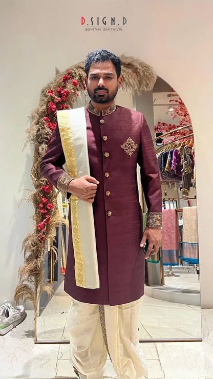 Brown Panchakacham Kurta Set