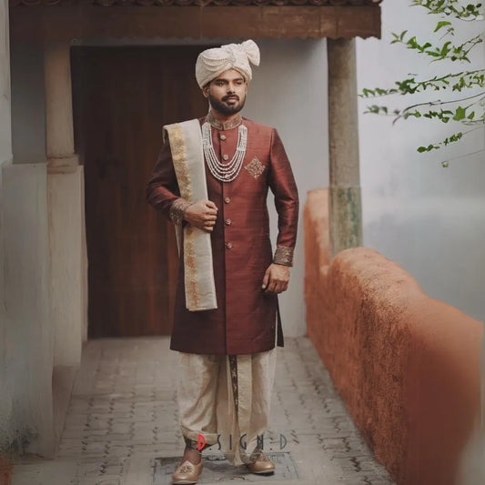 Brown Panchakacham Kurta Set