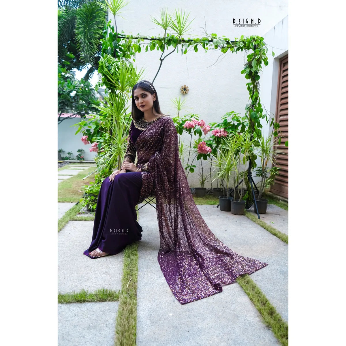 wine 1 Minute saree